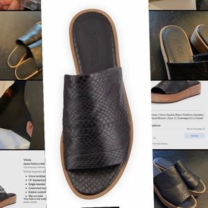 Vince Saskia Platform Sandals - Black